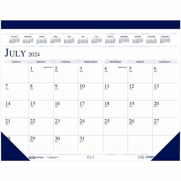 House of Doolittle Academic Desk Pad Calendar