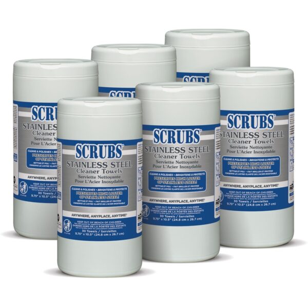 SCRUBS Stainless Steel Cleaner Wipes