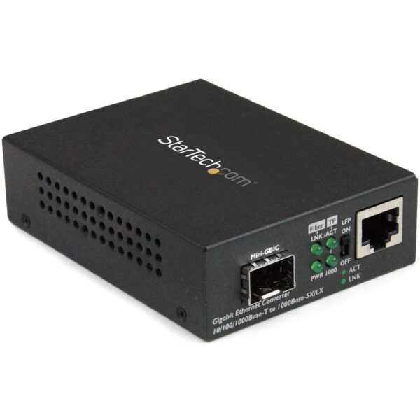 StarTech.com Gigabit Ethernet Fiber Media Converter with Open SFP Slot