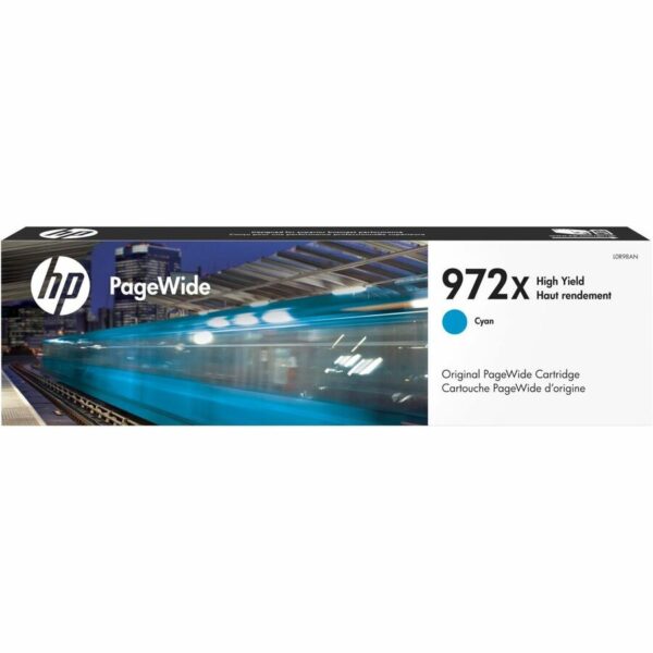 HP 972X (L0R98AN) Original High Yield Page Wide Ink Cartridge - Single Pack - Cyan - 1 Each