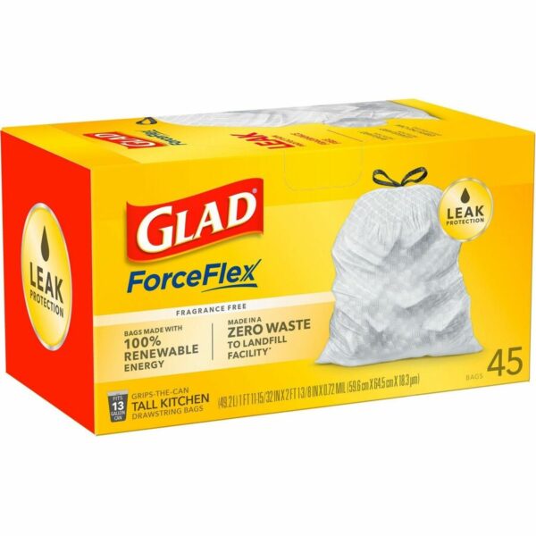 Glad ForceFlex Tall Kitchen Drawstring Trash Bags - Image 4