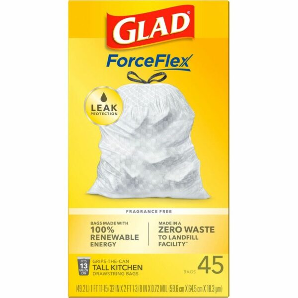 Glad ForceFlex Tall Kitchen Drawstring Trash Bags - Image 5