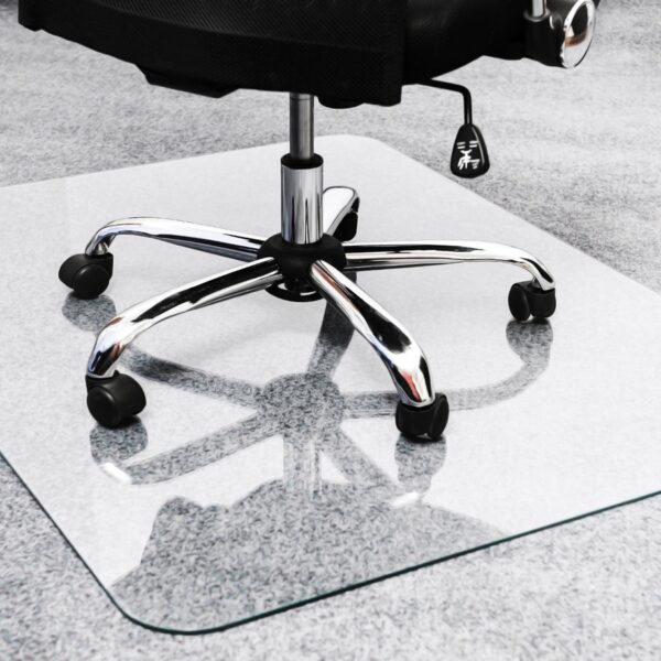 Cleartex Glaciermat® Heavy-Duty Glass Chair Mat for Hard Floors & Carpets - 40" x 53"