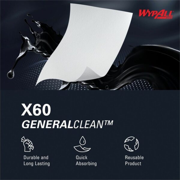 Wypall GeneralClean X60 Multi-Task Cleaning Cloth Jumbo Roll - Image 2