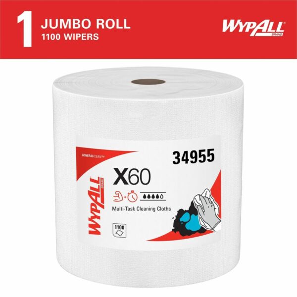 Wypall GeneralClean X60 Multi-Task Cleaning Cloth Jumbo Roll - Image 5