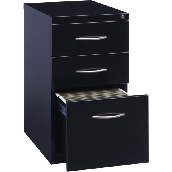 Lorell Premium Box/Box/File Mobile File Cabinet with Arch Pull - Image 2