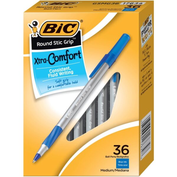 BIC Round Stic Grip Ballpoint Pen - Image 2