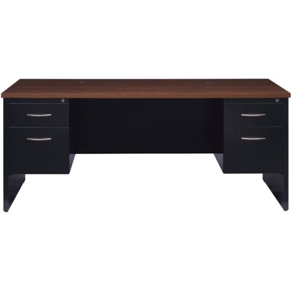 Lorell Fortress Modular Series Double-Pedestal Desk - Image 4