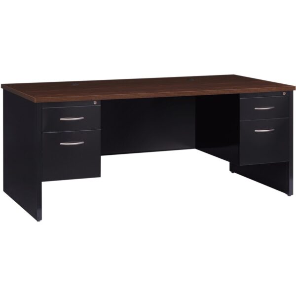 Lorell Fortress Modular Series Double-Pedestal Desk