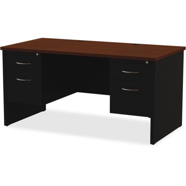 Lorell Fortress Modular Series Double-Pedestal Desk - Image 2