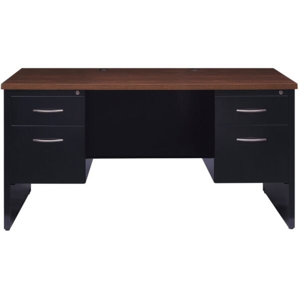 Lorell Fortress Modular Series Double-Pedestal Desk - Image 4