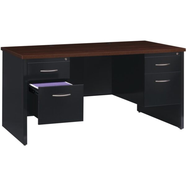 Lorell Fortress Modular Series Double-Pedestal Desk