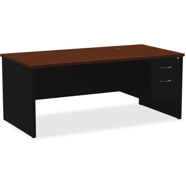 Lorell Fortress Modular Series Right-Pedestal Desk