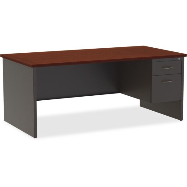 Lorell Fortress Modular Series Right-Pedestal Desk