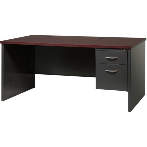 Lorell Fortress Modular Series Right-Pedestal Desk