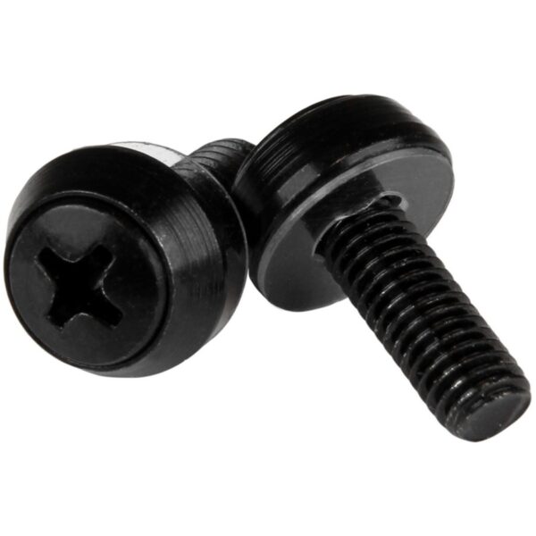 StarTech.com M6 x 12mm - Mounting Screws - 50 Pack, Black