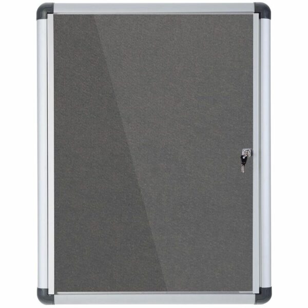 MasterVision Magnetic Gray Fabric Enclosed Board