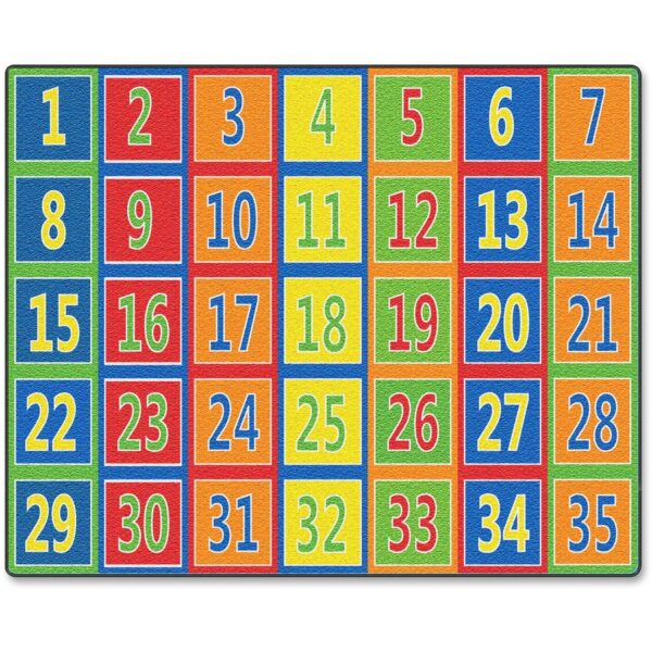 Flagship Carpets Fun 123s Color Square Rows Rug