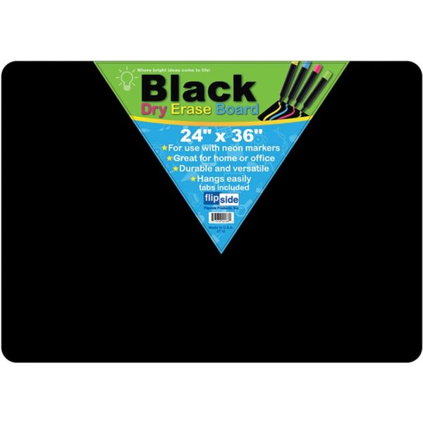 Flipside Black Dry Erase Board