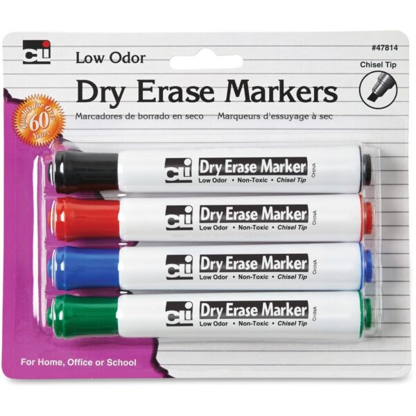 Charles Leonard Chisel Tip Dry Erase Markers