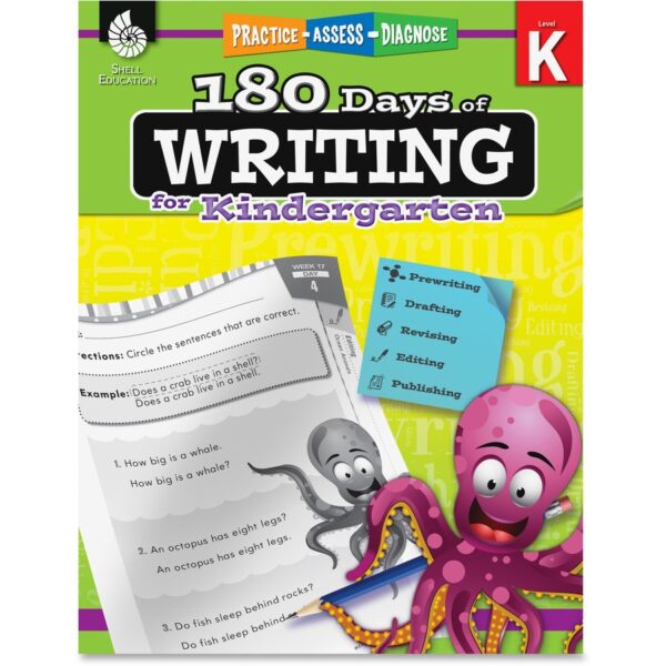 Shell Education Grade K 180 Days of Writing Book Printed Book