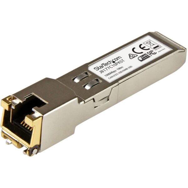 StarTech.com HP J8177C Compatible SFP Transceiver Module - 1000BASE-T - 10 Pack