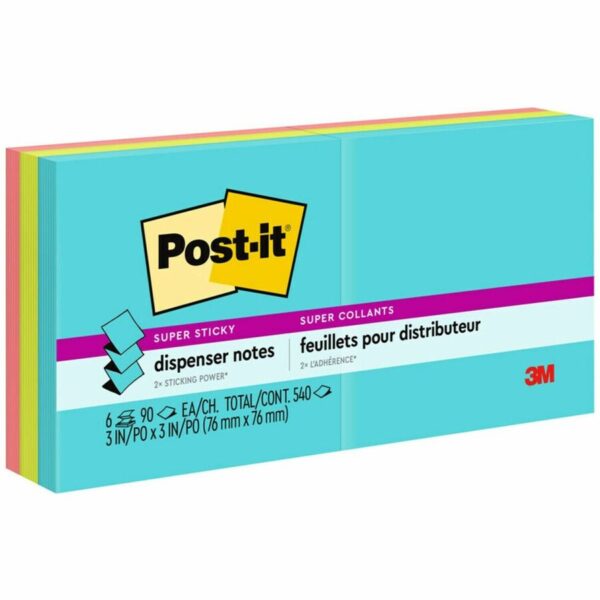 Post-it® Super Sticky Dispenser Notes - Supernova Neons Color Collection