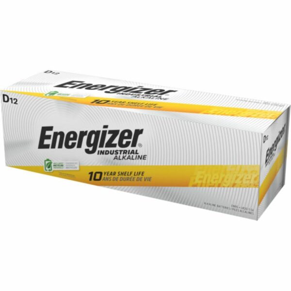 Energizer Industrial Alkaline D Battery Boxes of 12