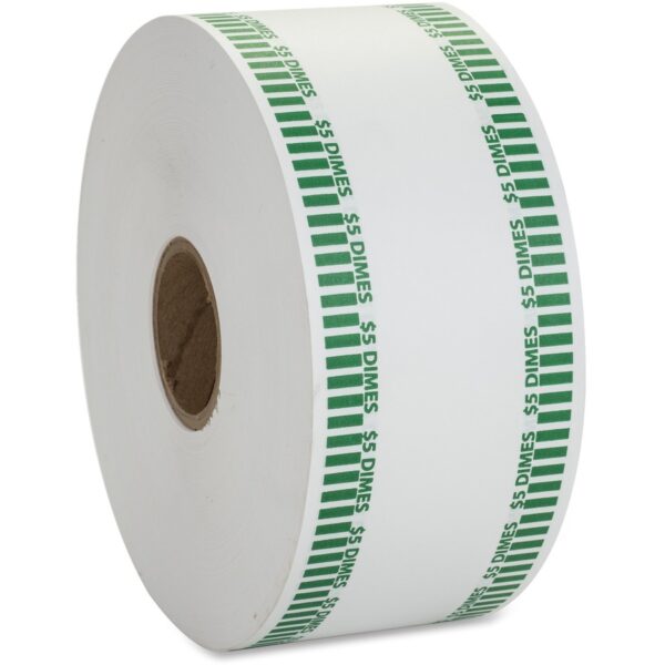 A roll of green and white tape.