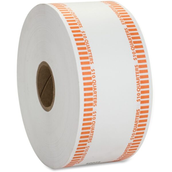 A roll of orange and white tape.