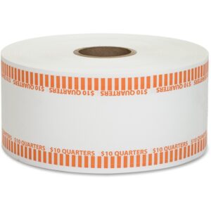 A roll of orange and white tape.