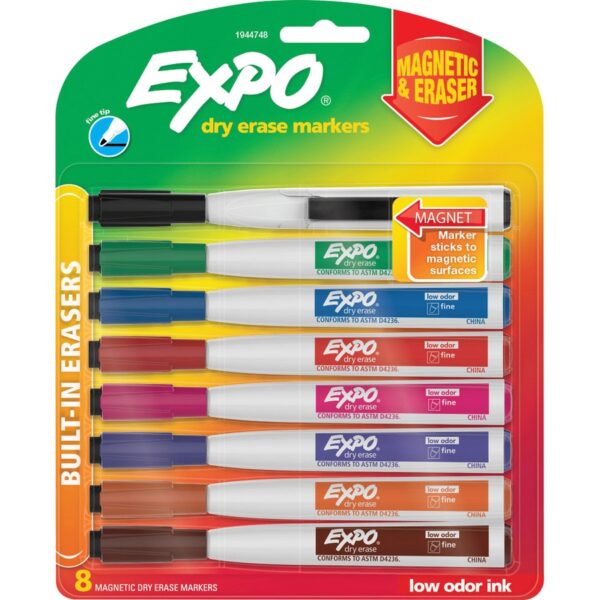 Expo Eraser Cap Fine Magnetic Dry Erase Markers