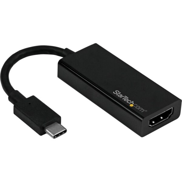 StarTech.com USB-C to HDMI Adapter - Thunderbolt 3 Compatible - Black - 4K 60Hz