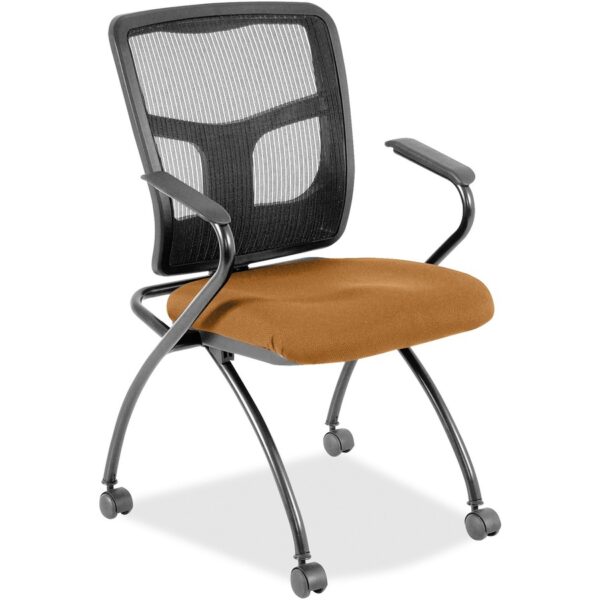 Lorell Mesh Back Nesting Training/Guest Chairs