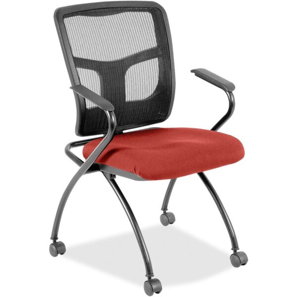 Lorell Mesh Back Nesting Training/Guest Chairs