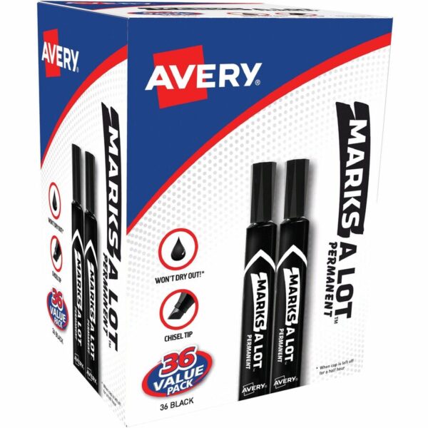 Avery® Marks A Lot Permanent Markers - Large Desk-Style Size