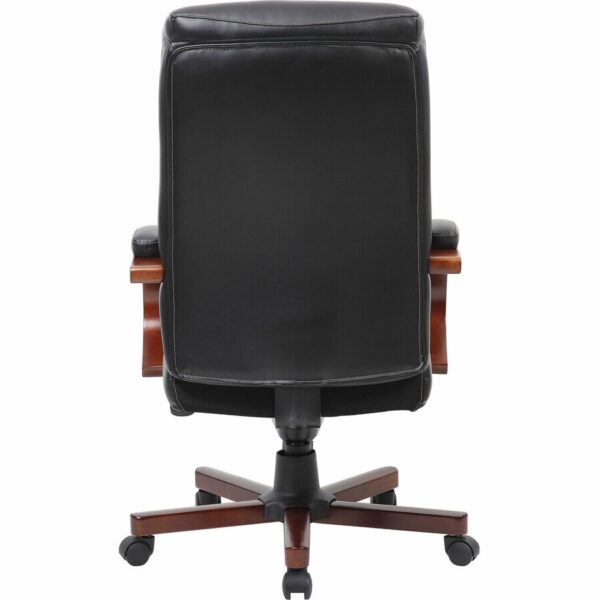 Lorell Executive High-Back Wood Finish Office Chair - Image 3