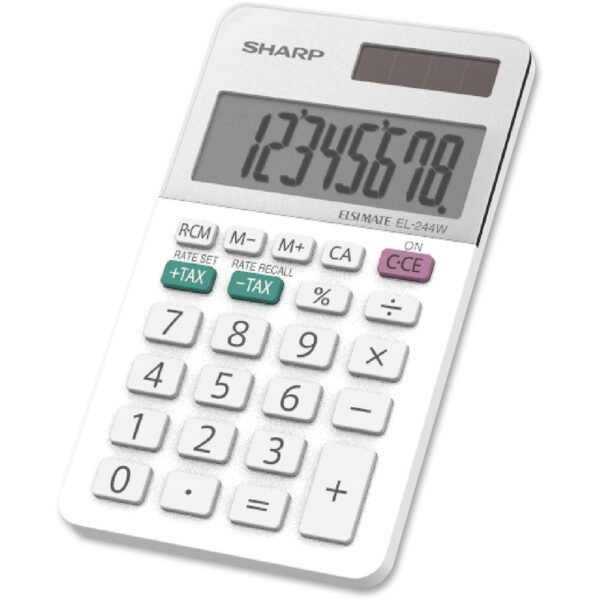 Sharp Calculators EL-244WB 8-Digit Professional Pocket Calculator - Image 2