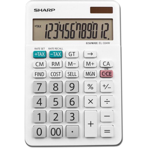 Sharp Calculators EL-334WB 12-Digit Professional Large Desktop Calculator