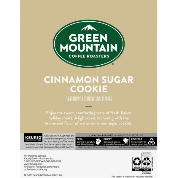 Green Mountain Coffee Roasters® K-Cup Cinnamon Sugar Cookie Coffee - Image 4