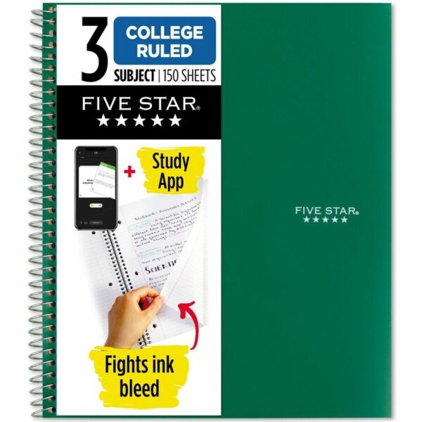 Five Star College Ruled 3 - subject Notebook - Letter