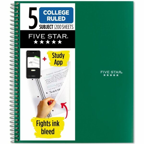 Five Star Wirebound College Rule 5 - subject Notebook - Letter