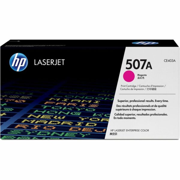 HP 507A (CE403A) Original Laser Toner Cartridge - Single Pack - Magenta - 1 Each