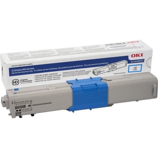 Oki Original LED Toner Cartridge - Cyan - 1 Each