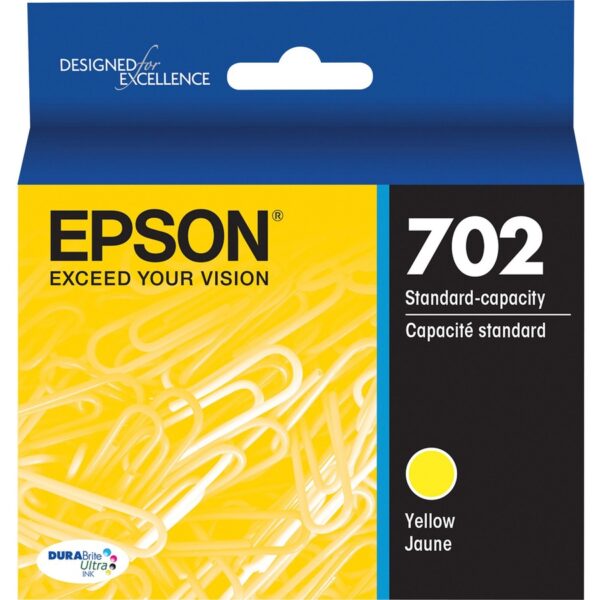 Epson DURABrite Ultra T702 Original Standard Yield Inkjet Ink Cartridge - Yellow - 1 Each - Image 2