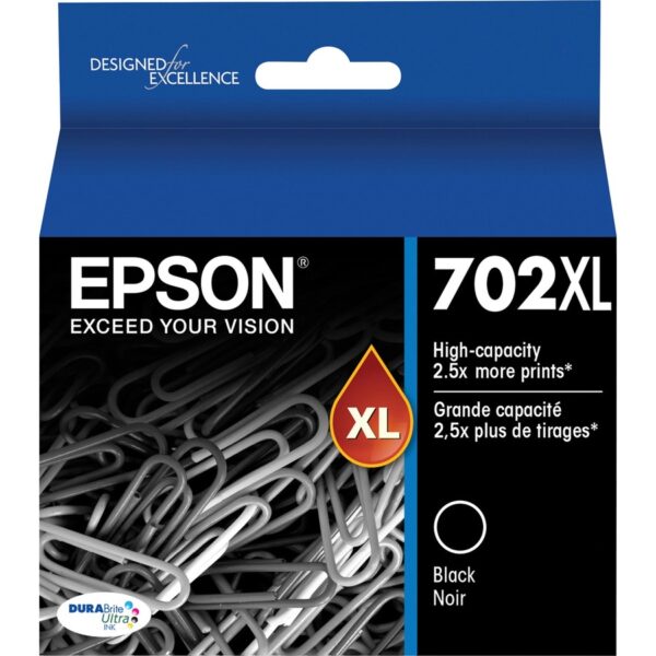 Epson DURABrite Ultra T702XL Original High Yield Inkjet Ink Cartridge - Black - 1 Each - Image 2