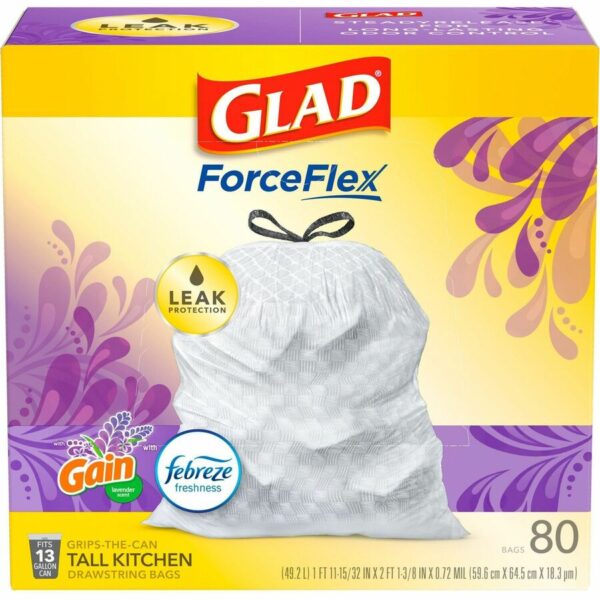 Glad ForceFlex Tall Kitchen Drawstring Trash Bags