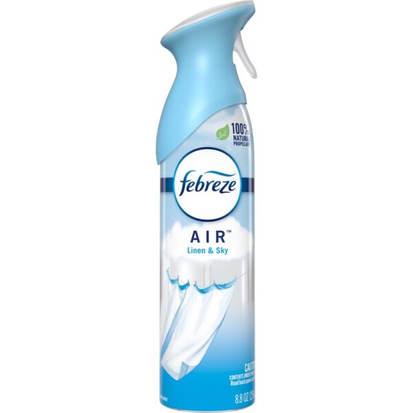 Febreze air freshener spray, linen & sky scent, 1 0. 5 oz