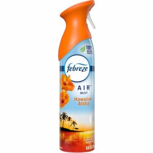 A bottle of febreze air mist spray.