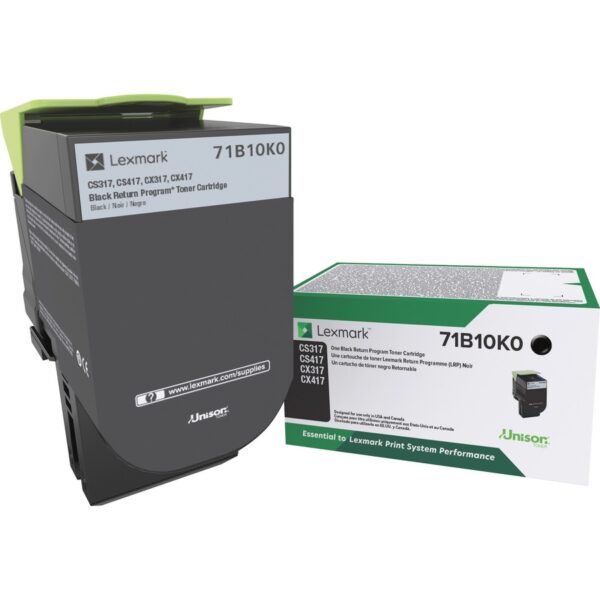 Lexmark Original Laser Toner Cartridge - Black - 1 Each